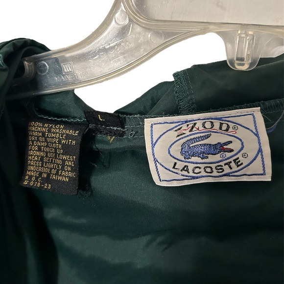 Vintage Lacoste IZOD Green Windbreaker Jacket Pullover—large - Picture 4 of 5